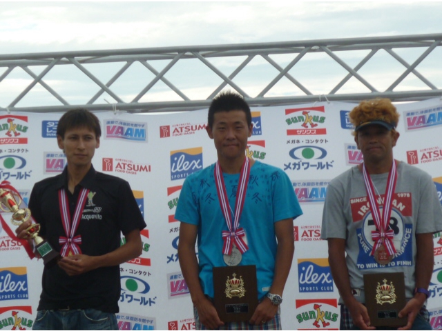 Ｂタイプ右）１位山本　中）２位近藤　右）３位牧