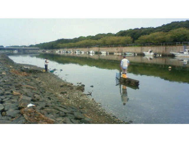 朝早くから、釣りをしています