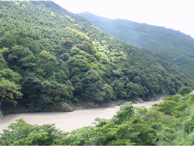 大輪橋上流の川面