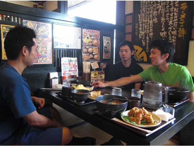 ラーメン屋にて送別会