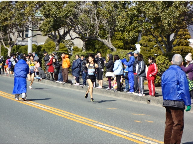 10kmの部のトップ争いです