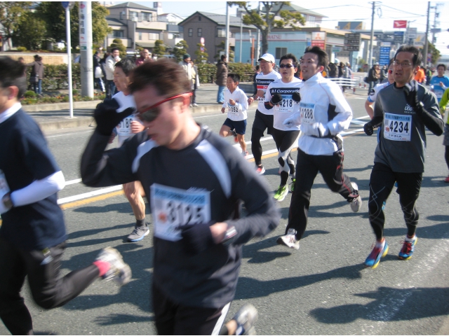 山口選手（右後）
昨日に続き粘りの走り・・流石！