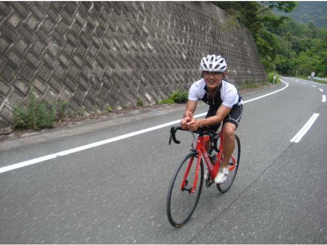 中田選手：本日の走行距離＝２２０ｋｍオーバー