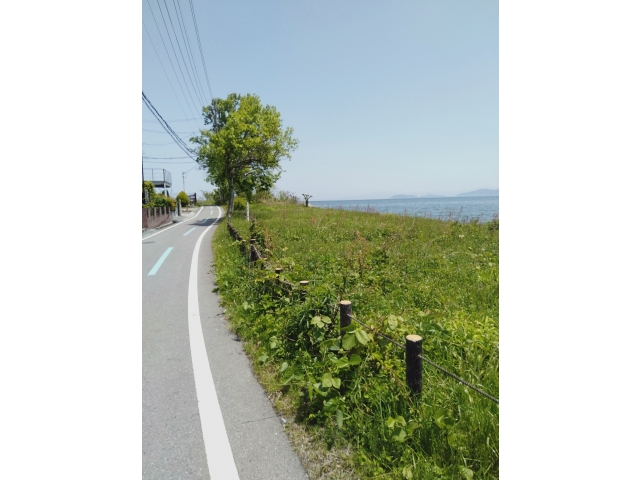 波打ち歩道通過!(^^)!ここからは進撃の原田っす('◇')ゞ