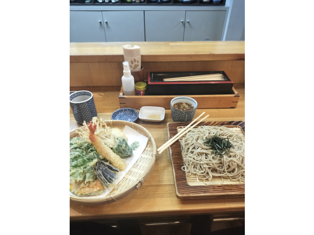 ゴールのご褒美は天ぷらそば！美味☺️