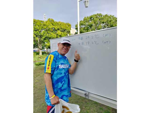 6：00での水温19.2°水温はちょうど良いです。
