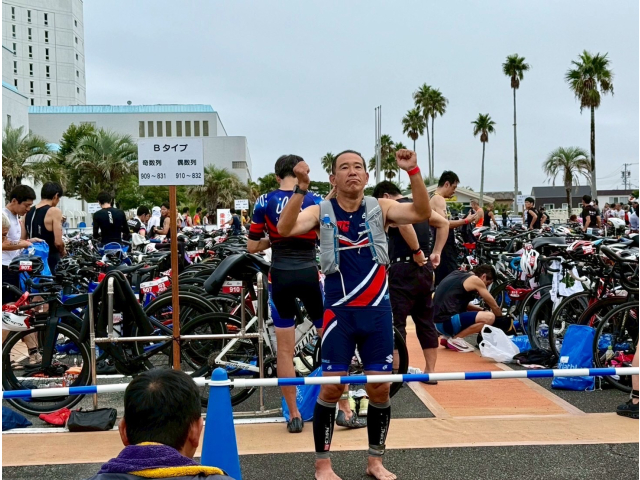 トランジションの準備完了！902の選手に感謝っす♪