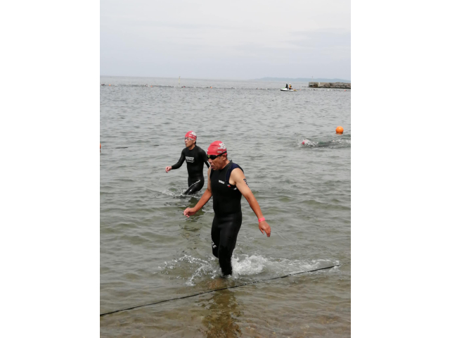 何とかスイムフィニッシュ！取りあえずは一安心です🥺