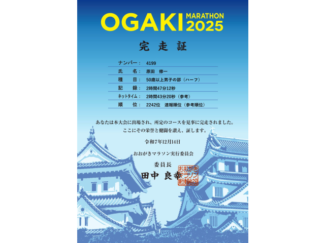 当面は2時間30分を切れるように頑張ります！