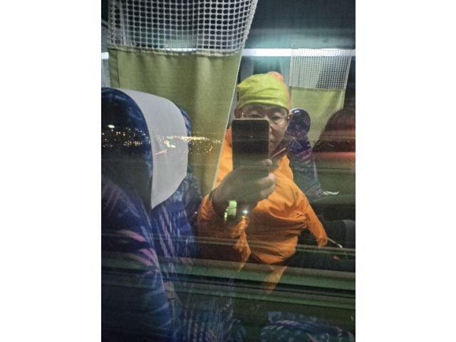 淡路島通過！何とかバスに乗り込めました(*^^*)